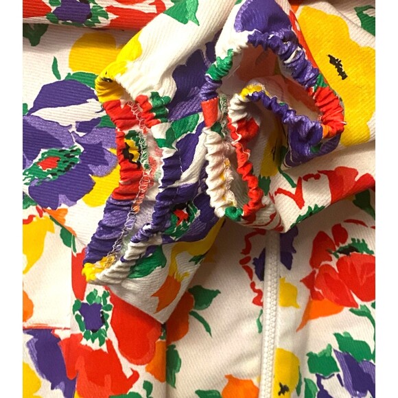 NOS Vtg ROBBIE SPORT Womens Sz 16 2pc Set Jacket & Blouse Bright Floral Colorful - Picture 13 of 14
